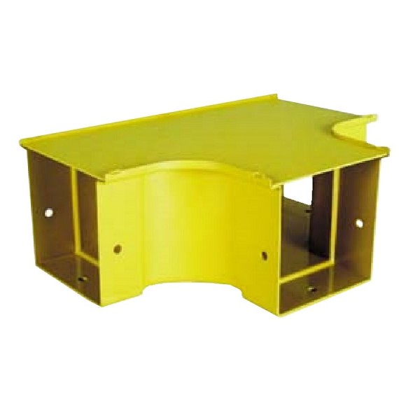 Fibre Ducting Horizontal Tee Plastic LSZH Yellow (H) 100mm x (W) 200mm