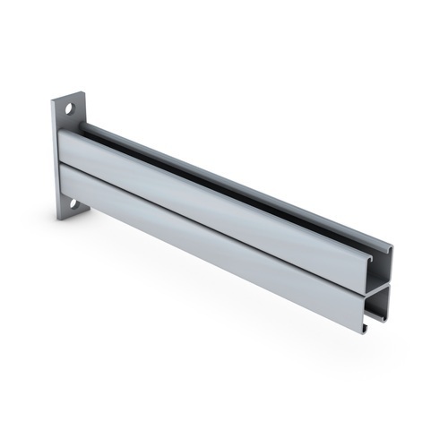 Channel Cantilever Double Arm Slotted 90 Degree Hot Dip Galvanised Steel P2631T/450H (H) 133mm x (L) 450mm