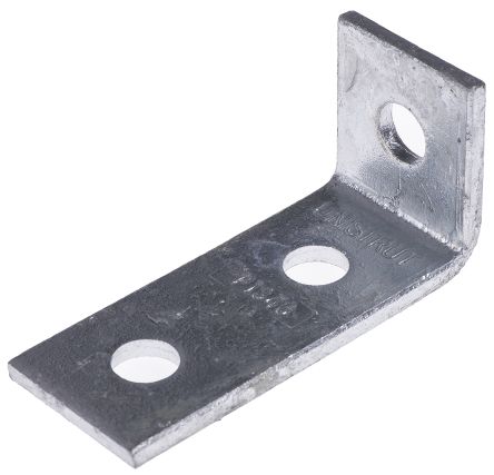 Channel Bracket Angled 90 Degree Hot Dip Galvanised Steel 2+1 Hole P1346 (W) 47mm x (D) 98mm