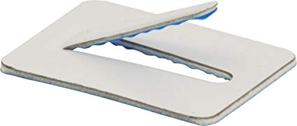SAF Standard Clip Self Adhesive SAF2 White (W) 25mm x (L) 37mm Size 8mm  (50)