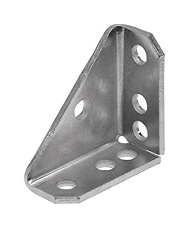 Channel Bracket Angled 90 Degree Hot Dip Galvanised Steel 4 Hole P2484 (W)102mm x (D) 102mm