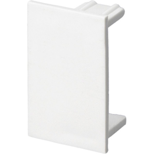 Trunking Mini End Cap PVC White (H) 16mm x (D) 16mm