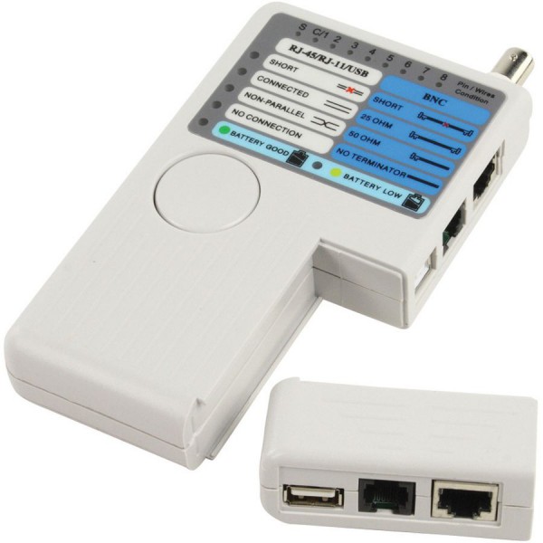 Cable Tester 4 in 1 RJ45, RJ11, USB & BNC