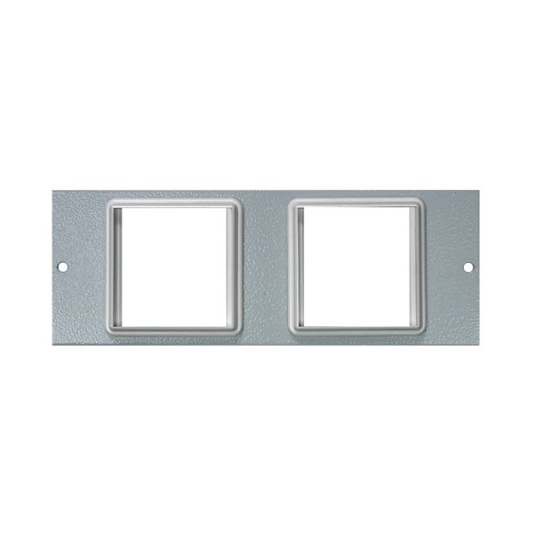Floor Box Faceplate 4x Euro (For 4 Way) Grey (H) 68mm x (L) 185mm