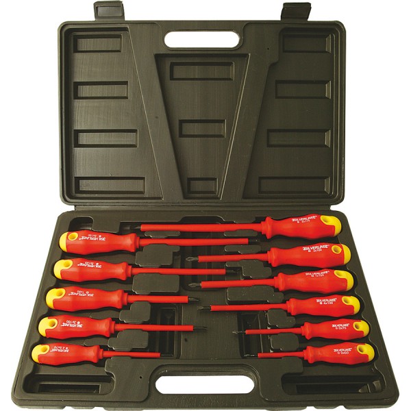 Screwdriver Set Slotted & Phillips 11 Piece Soft Grip Insulated 1000v