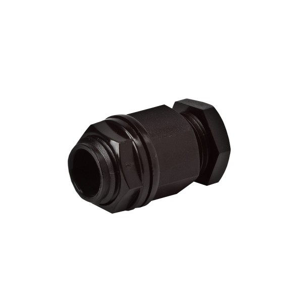 Sealed Cable Gland & Locknut M16 Nylon IP68 Black Clearance Hole 16mm Cable Dia 5mm-10mm Gland Length 22mm-30mm