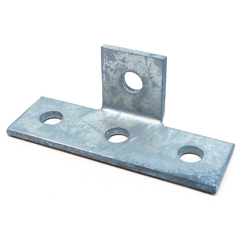 Channel Bracket Angled 90 Degree Hot Dip Galvanised Steel 3+1 Hole P1033 (W) 51mm x (D) 138mm