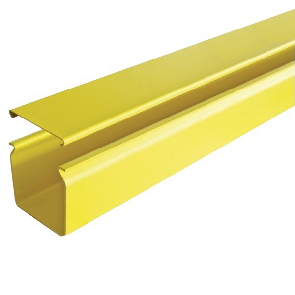 Fibre Ducting Solid Plastic LSZH c/w Lid Yellow (H) 100mm x (W) 100mm x (L) 1.8m
