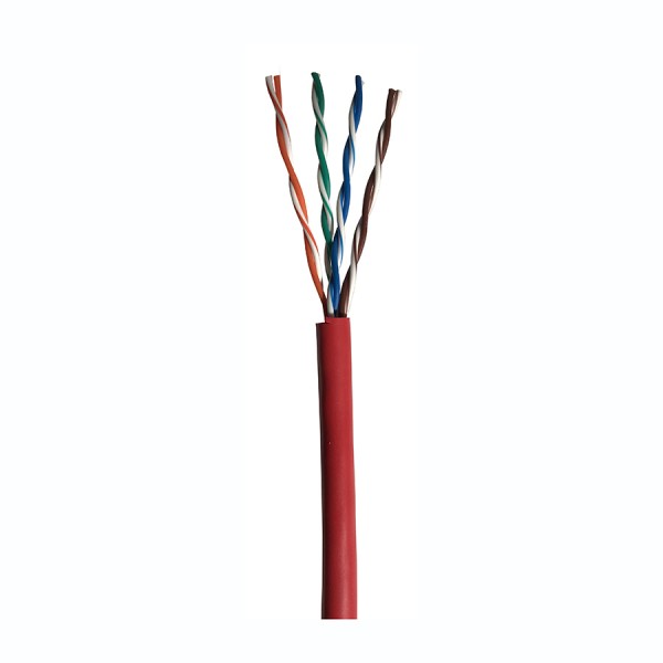 Cat5E Data Cable Solid U/UTP LSZH 4 Pair Red 305m