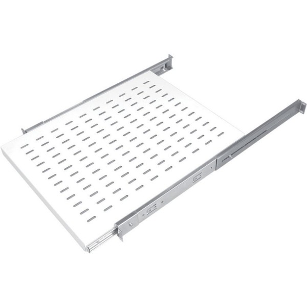 Sliding Shelf Vented Standard Up to 45kg Grey (H) 1U x (W) 19″ x (D) 555mm Adjustable 555mm to 850mm 