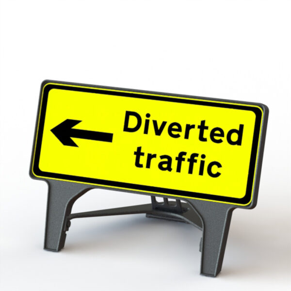 Q’ Sign Diverted Traffic Left
