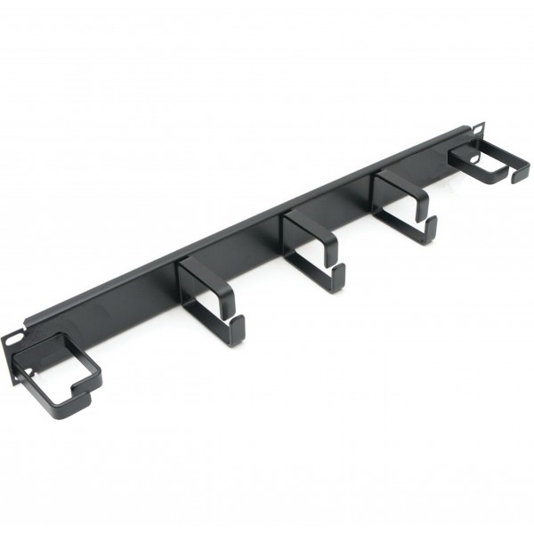 Cable Management Bar Vertical (3) x Horizontal (2) 5 Ring Black 100mm