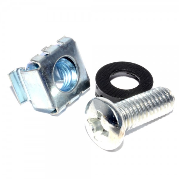 Cage Nut & Bolts Pozi Screw Silver (M6)