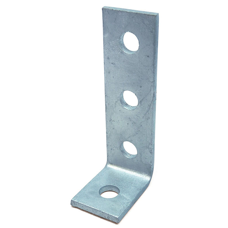 Channel Bracket Angled 90 Degree Hot Dip Galvanised Steel 3+1 Hole P1278 (W) 56mm x (D) 137mm