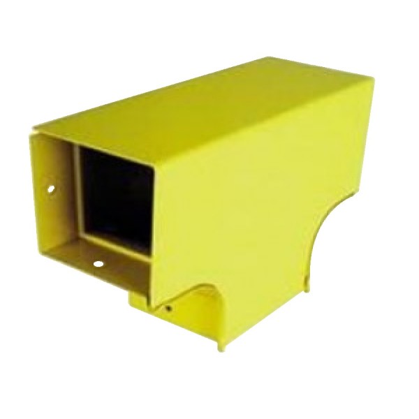 Fibre Ducting Vertical Tee Plastic LSZH Yellow (H) 100mm x (W) 100mm