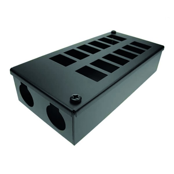 LJ6C Pod Box Horizontal 12 Port 2×6 Black (W) 124mm x (D) 58mm x (L) 250mm Entry Gland 32mm