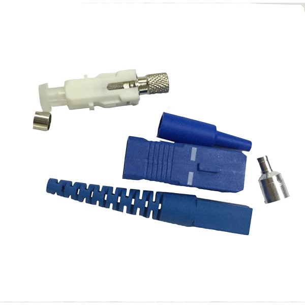Epoxy & Polish Fibre Optic Connector Simplex SM SC Ceramic Blue 3mm & 900 microns