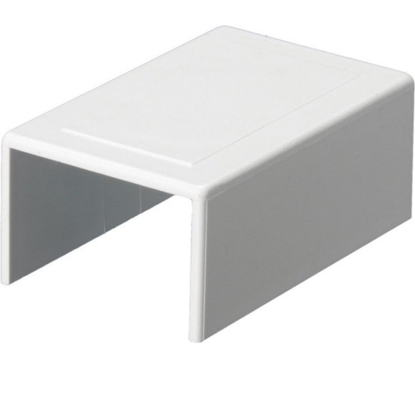 Trunking Mini External Coupling PVC White (H) 38mm x (D) 16mm