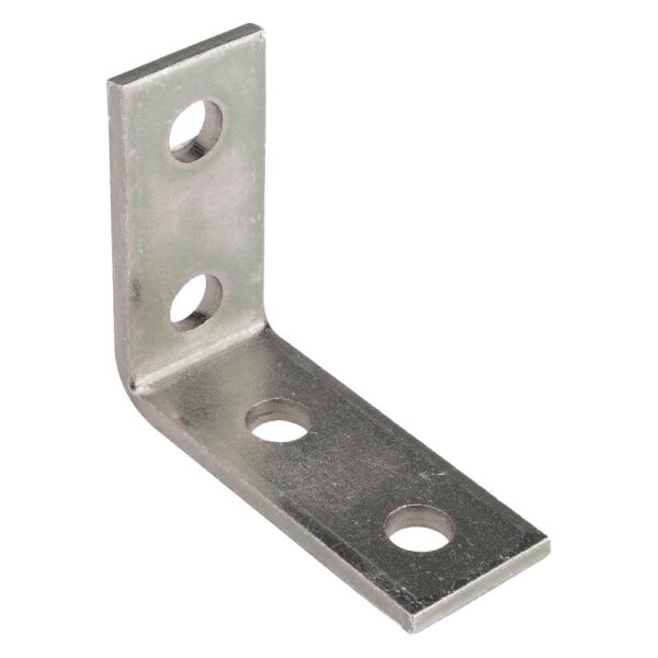 Channel Bracket Angled 90 Degree Hot Dip Galvanised Steel 2+2 Hole P1325 (W) 89mm x (D) 104mm