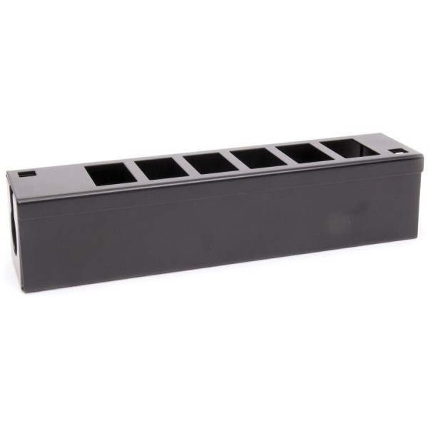 LJ6C Pod Box Horizontal 6 Port 1×6 Black (W) 60mm x (D) 55mm x (L) 250mm Entry Gland 32mm